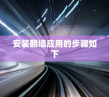 安装翻墙应用的步骤如下