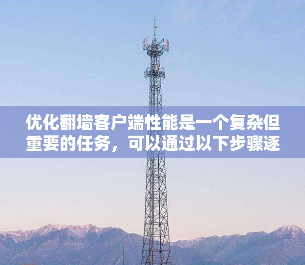 优化翻墙客户端性能是一个复杂但重要的任务,可以通过以下步骤逐步进行
