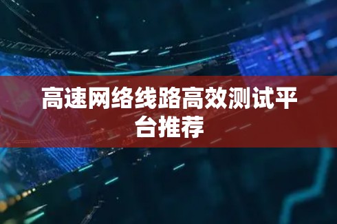 高速网络线路高效测试平台推荐
