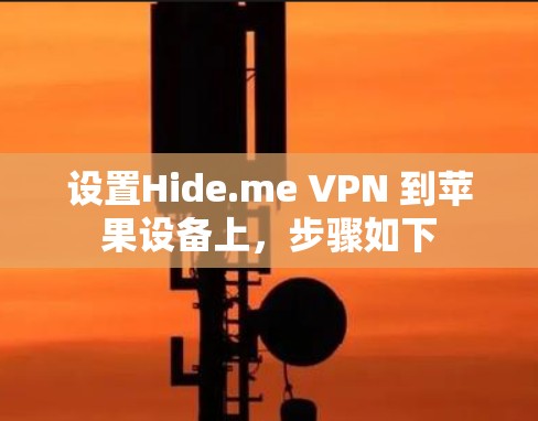 设置Hide.me VPN 到苹果设备上,步骤如下