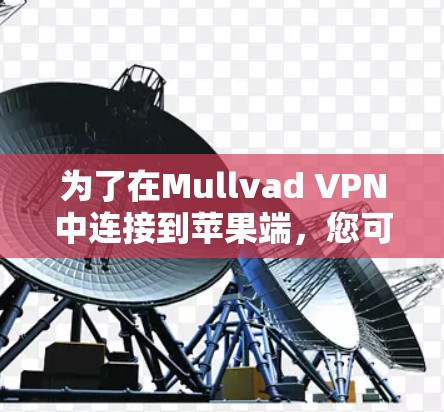 为了在Mullvad VPN中连接到苹果端,您可以按照以下步骤进行操作