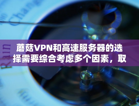蘑菇VPN和高速服务器的选择需要综合考虑多个因素，取决于用户的使用场景、预算以及对服务器和VPN功能的需求。以下是一些关键因素和建议，帮助你做出明智的选择