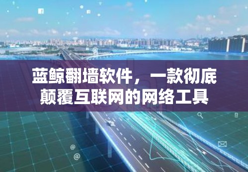蓝鲸翻墙软件,一款彻底颠覆互联网的网络工具