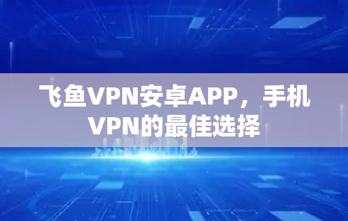 飞鱼VPN安卓APP,手机VPN的最佳选择