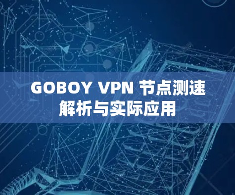 GOBOY VPN 节点测速解析与实际应用