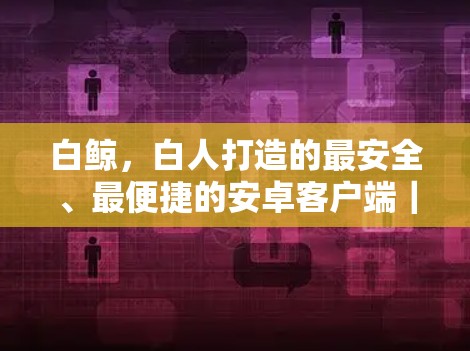 白鲸，白人打造的最安全、最便捷的安卓客户端｜手机VPN安装