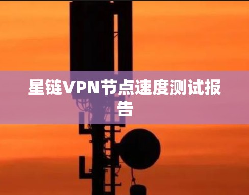 星链VPN节点速度测试报告