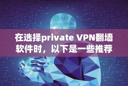 在选择private VPN翻墙软件时,以下是一些推荐的选项,涵盖了不同用户的需求和场景